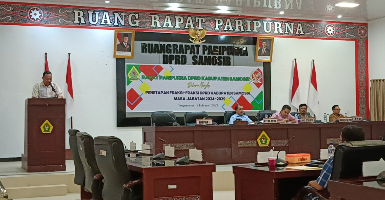 DPRD Samosir Tetapkan 5 Fraksi